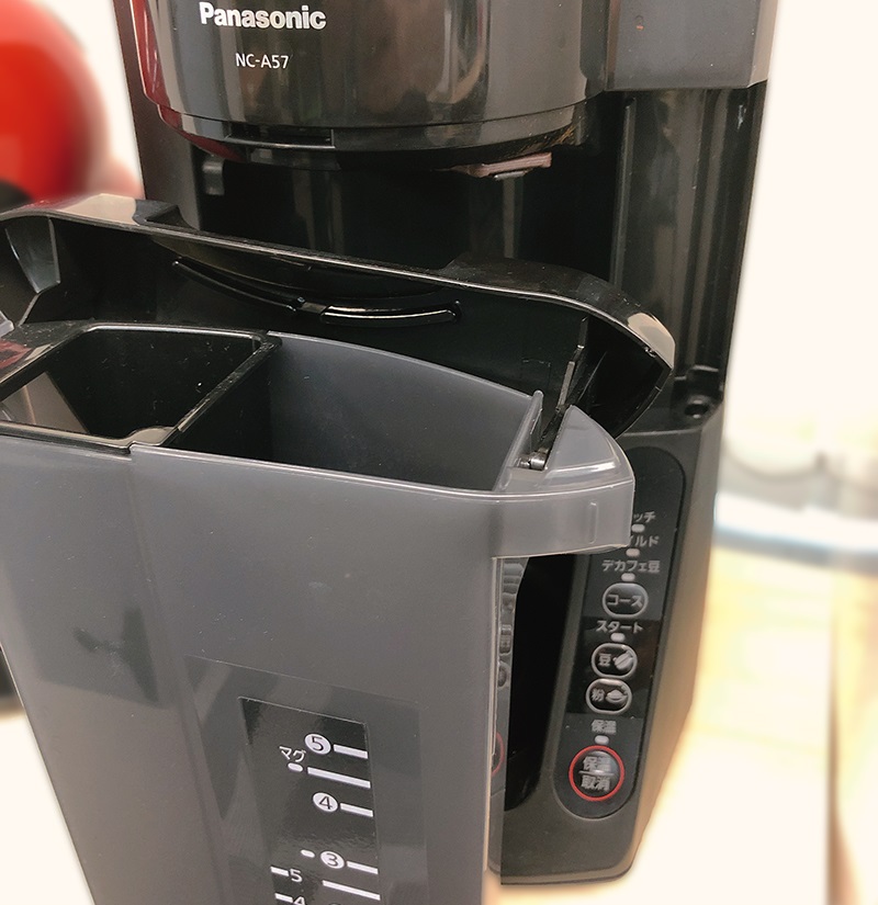 着脱式の給水タンク,コーヒーメーカー
