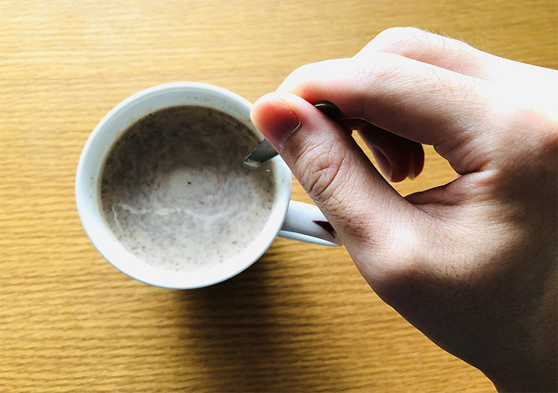 撹拌 ホットコーヒー