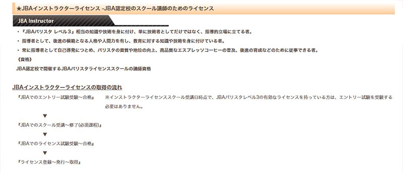 JBAインストラクターライセンス