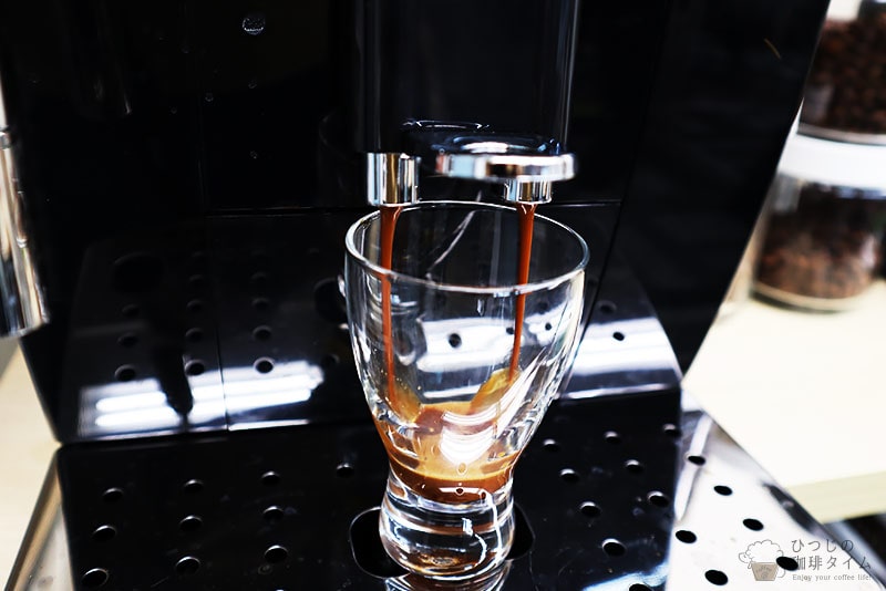コーヒーメーカーでエスプレッソを淹れました